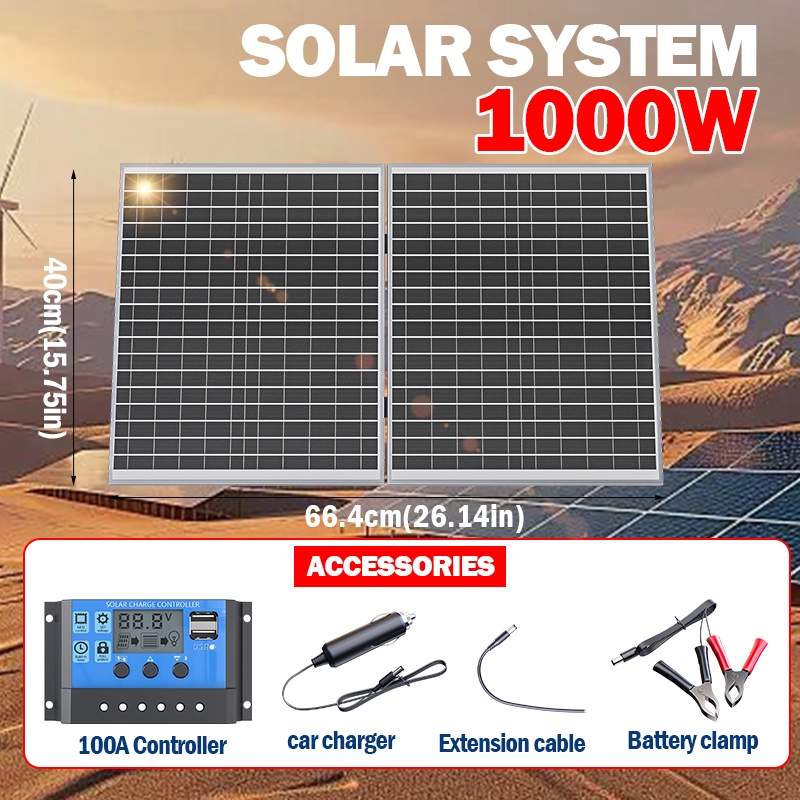 Solar Panel 200W - 1000W Solar Panel Foldable Design with