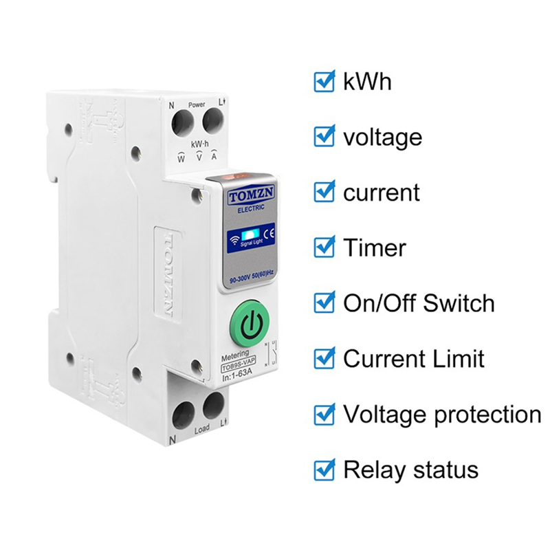 ABDE-TOMZN TOB9S-VAP TUYA Smar - Energy Monitor Meter 评论和价格