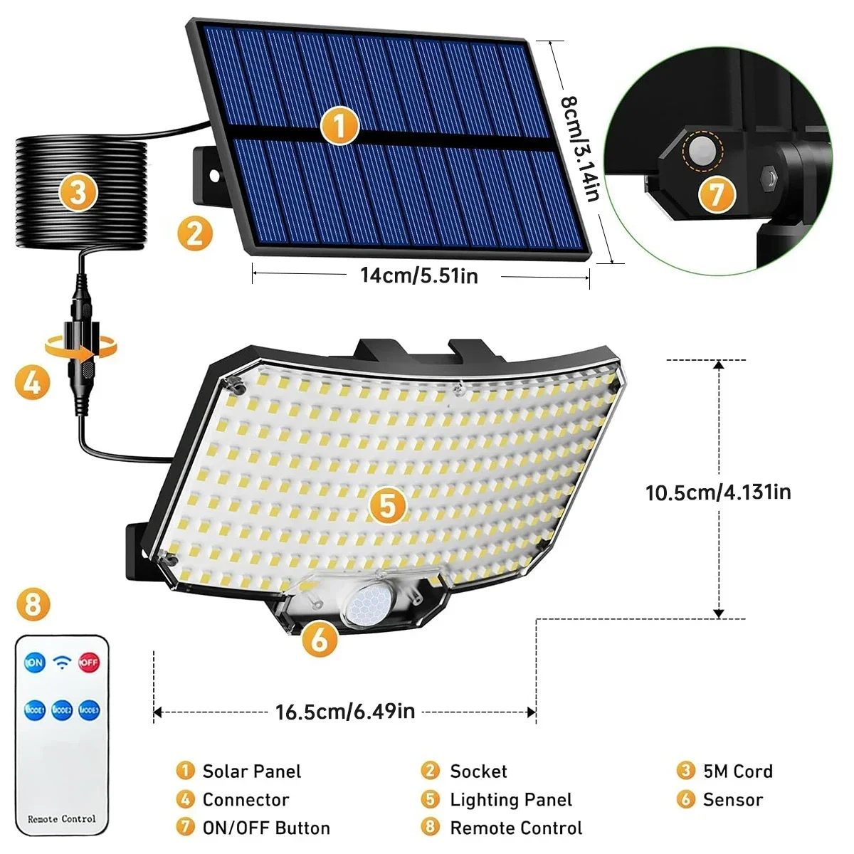 234LED Solar Outdoor Lights Mo - Solar Lamp 评论和价格
