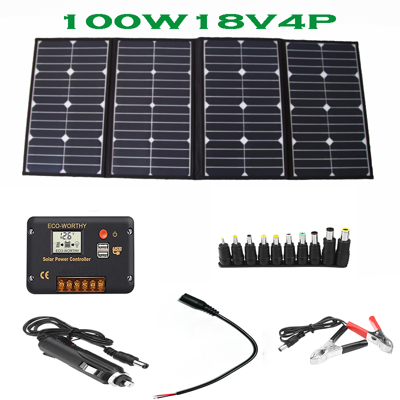 Portable 100 Watt Folding Sola - Solar Panel 评论和价格