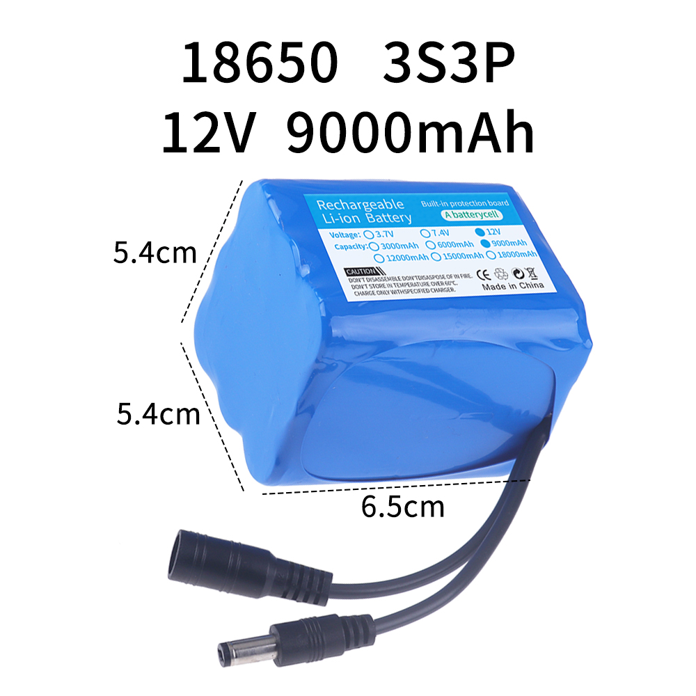 12V 9000mAh 3S3P lithium-ion b - Lithium Battery 12V 评论和价格